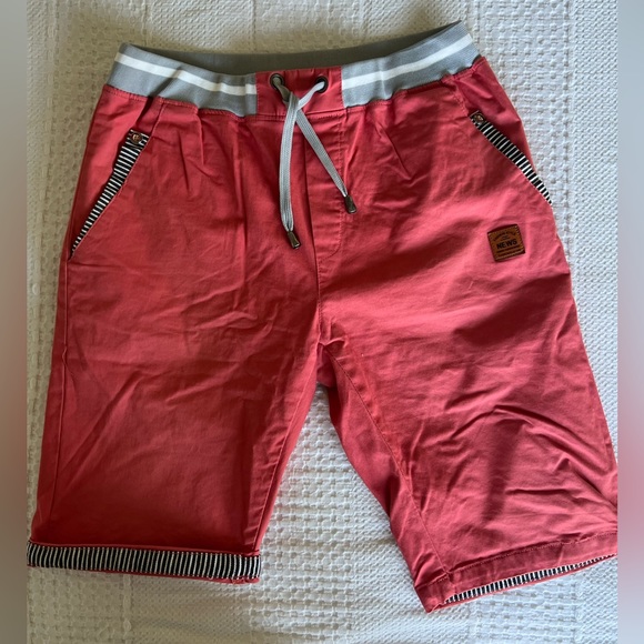 Tansozer Coral Pink Shorts Casual Classic Fit Drawstring Hybrid Shorts Medium - Picture 1 of 15